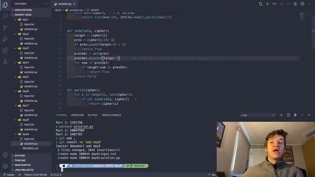 Advent of Code 2020 Day 9 - Encoding Error смотреть онлайн