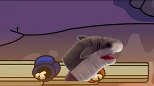 SHARK PUPPET AND DAVE PLAY AMONG US IN REAL LIFE!!!! PART 1