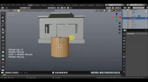 BLENDER 2.81 Дом балюстрада колонны ступени