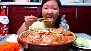MUKBANG KOREAN CHICKEN/KOREAN CARROT/МУКБАНГ КУРИЦА ПО КОРЕЙСКИ/КОРЕЙСКАЯ МОРКОВЬ/EATING SHOU/먹방