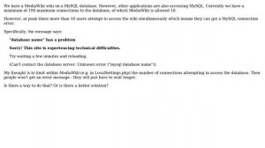 How can I limit the maximum number of simultaneous MediaWiki to MySQL database connections?