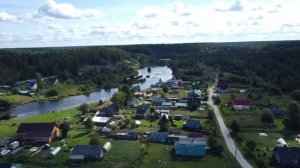 Россия. Архангельская область. Поселок река Емца.