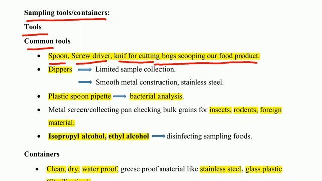 Food Safety Officer || Statistical Design for Sampling & Sampling Tools || Exam Point of View