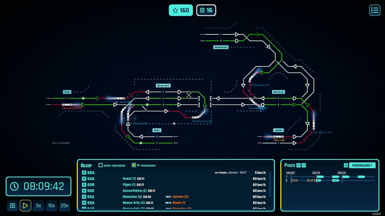 Rail Route - Charleroi - прохождение карты с расписанием