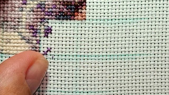 Процесс вышивки крестом?//Cross-stitch