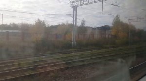 Отправление от станции Павловский-Посад.Электропоезд ЭД4М-0241 с сообщением Москва-Электрогорск.