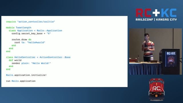 RailsConf 2016 - Making a Rails App with 140 Characters (or less) by Nate Berkopec смотреть онлайн
