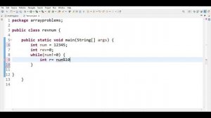 Reverse number Program in Java