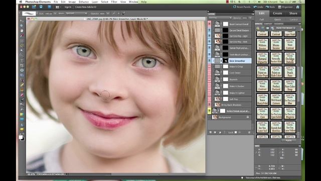 All In One Retouching Photoshop Elements Action, "Perfect Portrait" by Paint the Moon смотреть онлайн