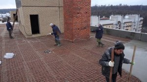 Монтаж греющего кабеля для бетона