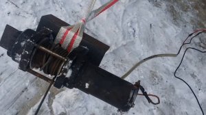 Испытание 2-х тонной лебедки vs паджеро 2, часть2