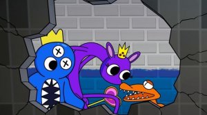 GARTEN of BANBAN, But They're RAINBOW FRIENDS?! (Cartoon Animation)