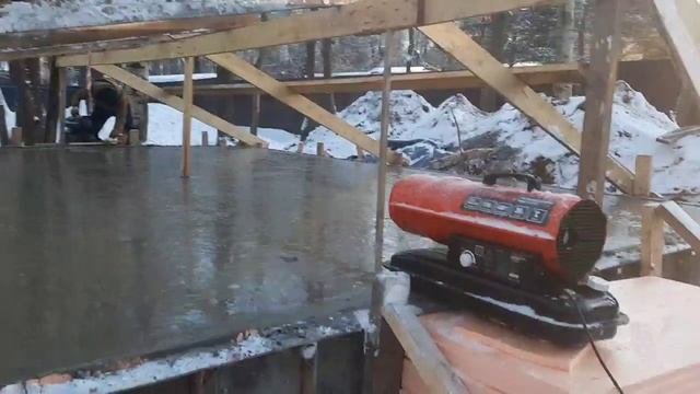 Отчет о зимнем бетонирование монолитной плиты фундамента