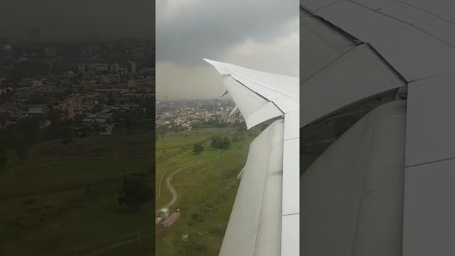 Emirates 747 landing at Dar es Salam airport