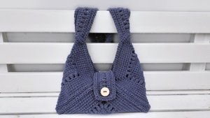 Как связать крючком сумку из трех квадратов