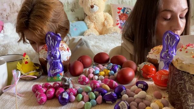 МУКБАНГ ПАСХАЛЬНЫЙ/КУЛИЧИ/?ШОКОЛАДНЫЕ?ЯЙЦА И?ЗАЙЧИКИ/MUKBANG смотреть онлайн