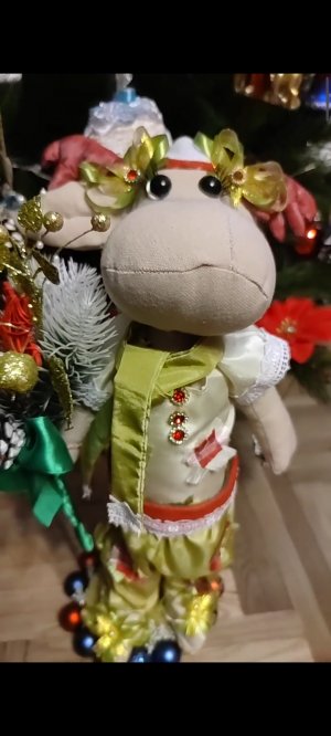 новогодний Рождественский Лось своими руками Тильда сделать из ткани мастер-класс.mp4