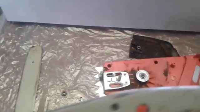 Ставим шину 35 см на цепную пилу. Электропила Forte 24-40B. смотреть онлайн