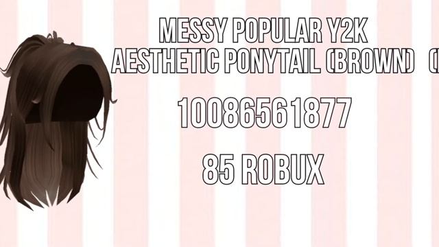 Y2k Brown Hair Codes for Roblox! || aruiiella смотреть онлайн