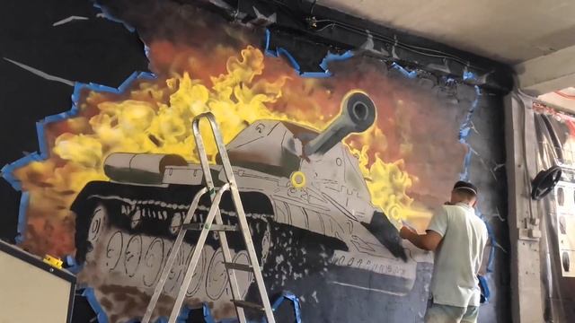 Рисую реалистичный танк из игры баллонами смотреть онлайн