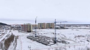 Ход строительства ЖК «Западный квартал» , г. Ханты-Мансийск. Март 2022 год.