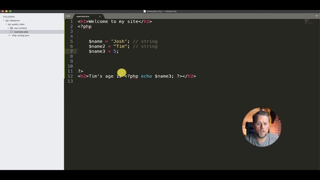 PHP Variables - PHP Tutorial for Beginners Part 3
