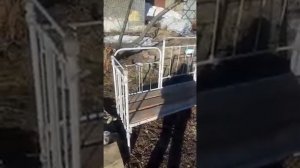 Лавочка из старых спинок кровати