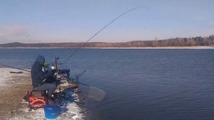 Зимний фидер на Симферопольском водохранилище. Лещ 900 грамм