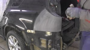 Nissan X-Trail. Ремонт бампера без шпатлёвки.