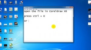 How Open file in Coreldraw X6