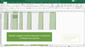 1. Ввод и редактирование данных. Типы данных. Маркер автозаполнения. Сочетание клавиш в Excel