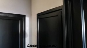 покраска дверей в черный цвет