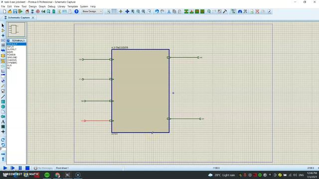 Proteus - 4-2 Encoder Circuit within Sub Circuit Mode смотреть онлайн