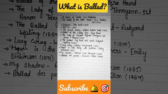 #BALLAD#what is ballad?types of BALLAD & important BALLAD examples in english literature