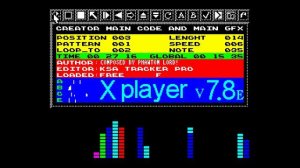 X player v7.8e (musicdisk) by Accept Corp. [#ZX-Spectrum AY-Music Demo]
