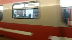 Метро-поезда Юбилейный и ЕМА на станции Технологический институт 1