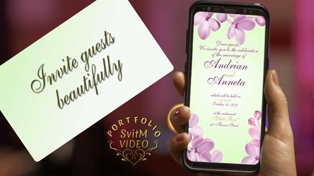 Портфолио "Пригласительная Сирень" Video invitation to the wedding "Lilacs" смотреть онлайн