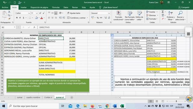 funciones básicas excel 2019 смотреть онлайн