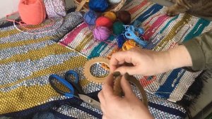 Круглый гобелен намотка основы