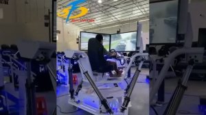 6dof multi-directional dynamic racing simulator, 3 screens for visual enjoyment