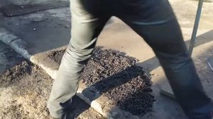 Технология ямочного ремонта, укладка холодного асфальта в Москве
