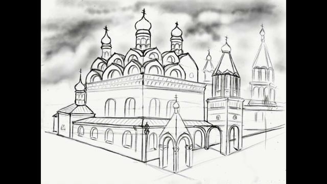 Собор  Рисование поэтапно карандашом  #howtodraw a Cathedral  Step by step drawing