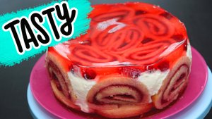 ЧУДО-ТОРТ!!! Просто ТАЕТ во Рту. БИСКВИТНЫЙ ТОРТ с мини-рулетиками