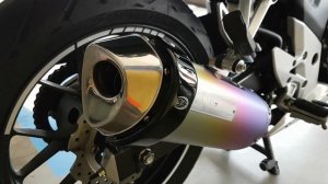 Honda CB400X (2015) fitted with Moriwaki Exhaust (Slip-On)