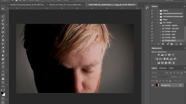 GL1TCH3D Photoshop Action Tutorial смотреть онлайн