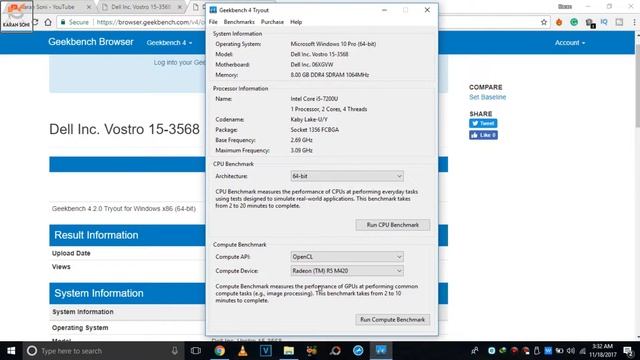 Dell Vostro 3568 i5 7th Generation - BenchMark Tests | Karan Soni смотреть онлайн