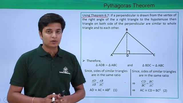 Class 10th - Pythagoras theorem | Triangles | Tutorials Point