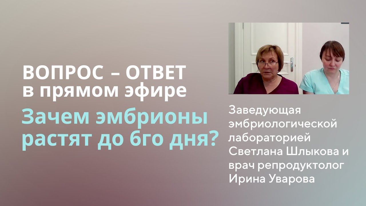 Почему эмбрионы в лаборатории растят до 6го дня?