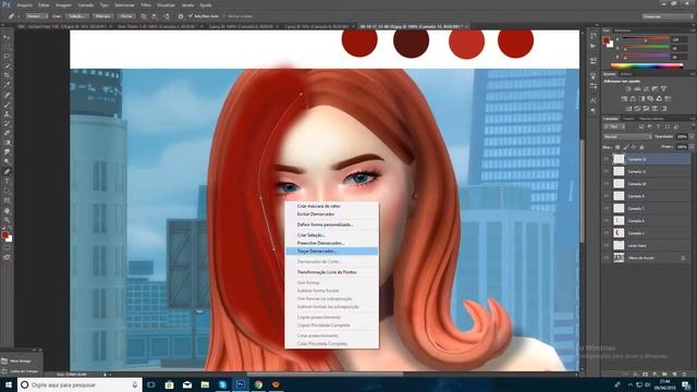 Tutorial: Como desenhar cabelo no Photoshop (cs6) смотреть онлайн