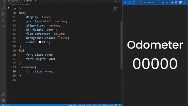 Odometer Counting Up Animation Using HTML And CSS | Rizowan Ahmed Safi
